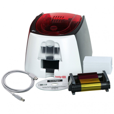 Evolis Badgy 100/200 Printer Thermal Direct Printing PVC ID Card Printer Dengan Sisi Tunggal